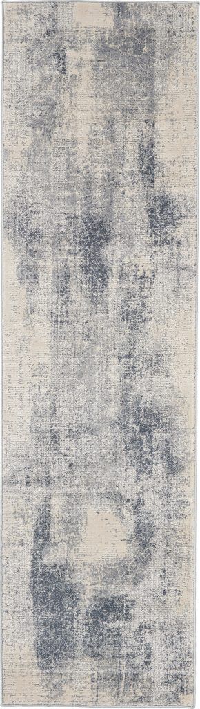 Nourison Rugs Rustic Textures Runner RUS02 Rug in Blue Ivory 23m x 066m | Shackletons