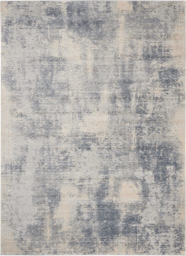 Nourison Rugs Rustic Textures Rectanglular RUS02 Rug in Blue Ivory 39m x 28m | Shackletons