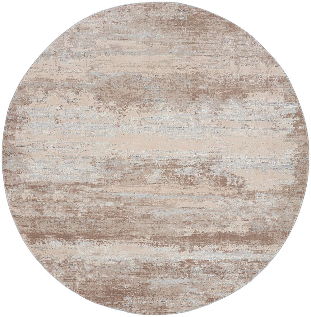 Nourison Rugs Rustic Textures Circular RUS03 Rug in Beige 24m x 24m | Shackletons