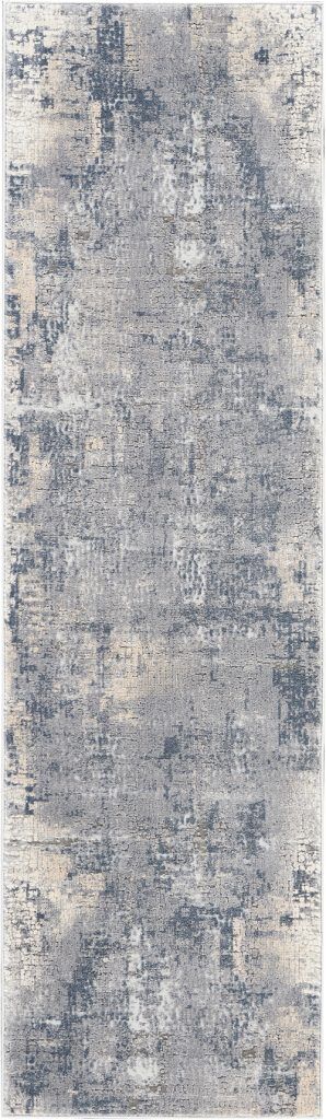 Nourison Rugs Rustic Textures Runner RUS06 Rug in Grey Beige 23m x 066m | Shackletons