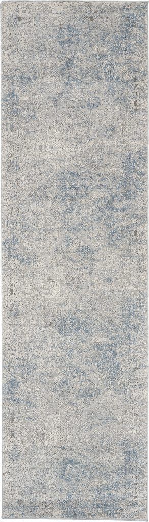 Nourison Rugs Rustic Textures Runner RUS09 Rug in Ivory Light Blue 23m x 066m | Shackletons