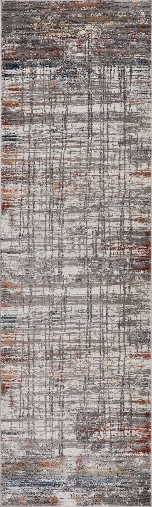 Nourison Rugs Rustic Textures Runner RUS12 Rug in Grey Multicolour 23m x 066m | Shackletons