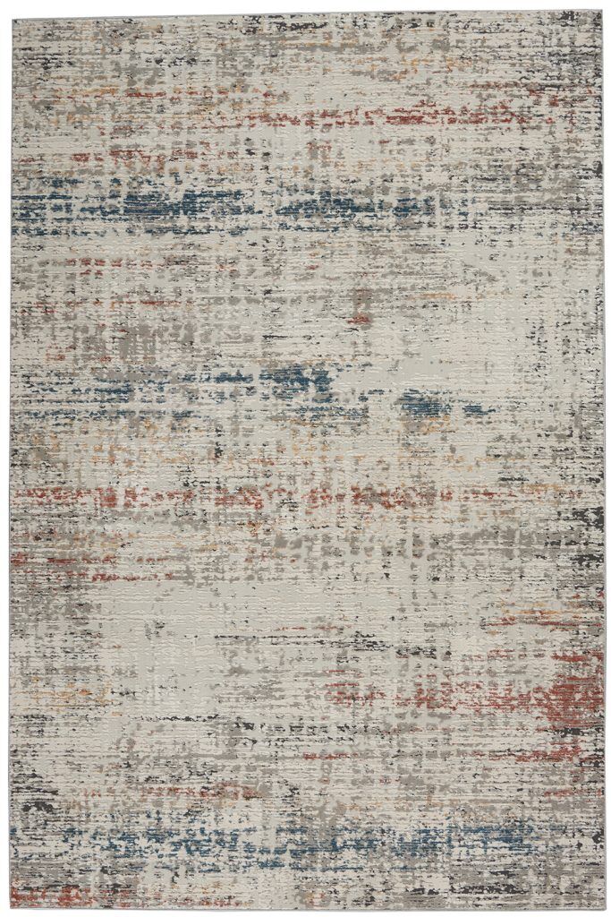 Nourison Rugs Rustic Textures Rectanglular RUS14 Rug in Grey Multicolour 22m x 16m | Shackletons