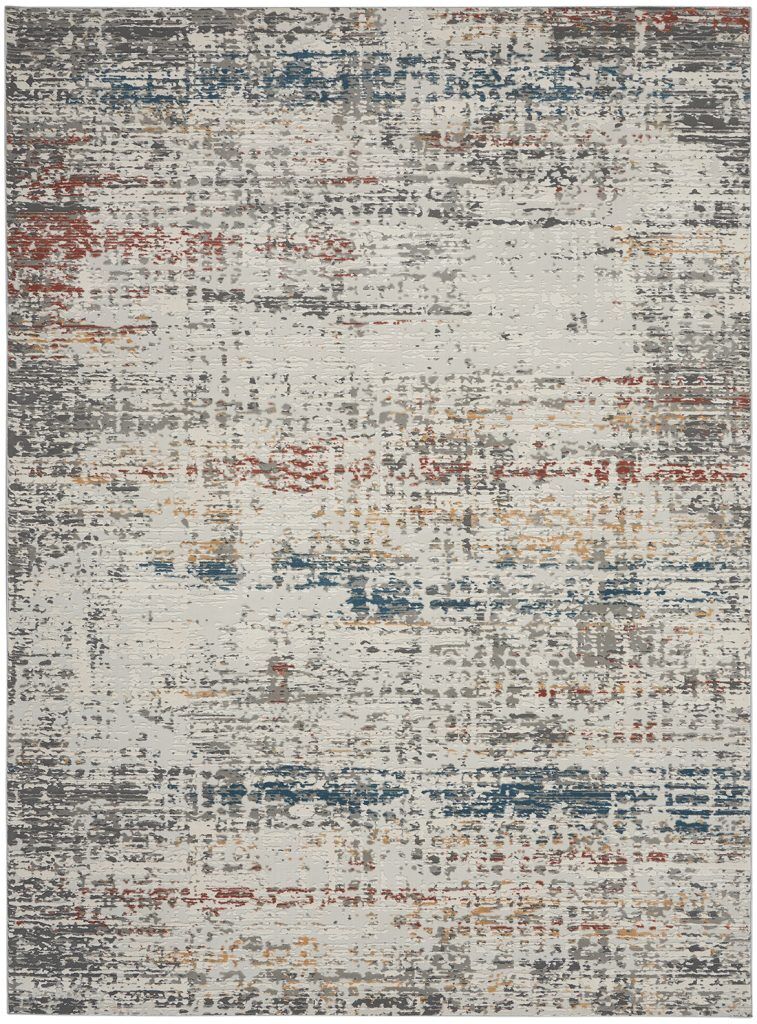 Nourison Rugs Rustic Textures Rectanglular RUS14 Rug in Grey Multicolour 32m x 24m | Shackletons