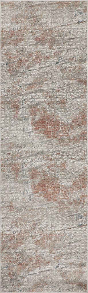 Nourison Rugs Rustic Textures Runner RUS15 Rug in Grey Rust 23m x 066m | Shackletons