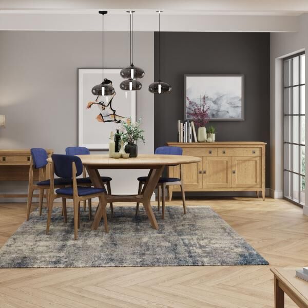 Carlton Furniture Gibson Circular Extending Dining Table | Shackletons