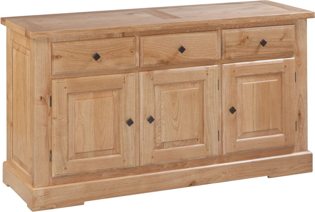 Tuscany Natural Oak 3 Door 3 Drawer Sideboard | Shackletons