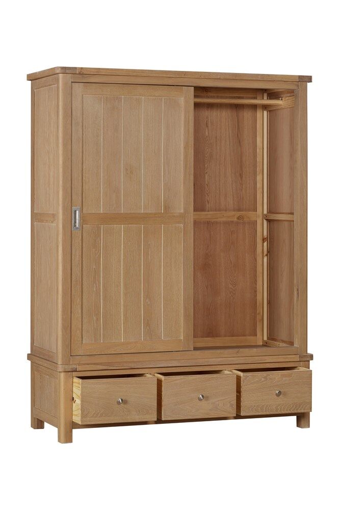 Foxington Large Wardrobe Natural Oak | Shackletons