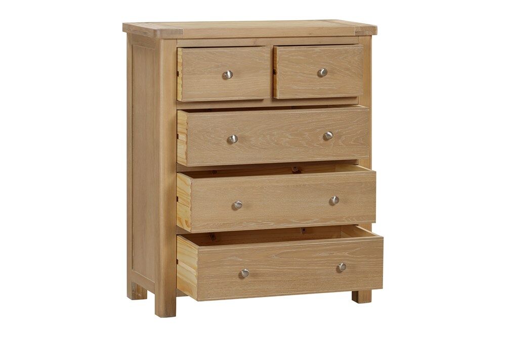 Foxington 2 Over 3 Chest Natural Oak | Shackletons