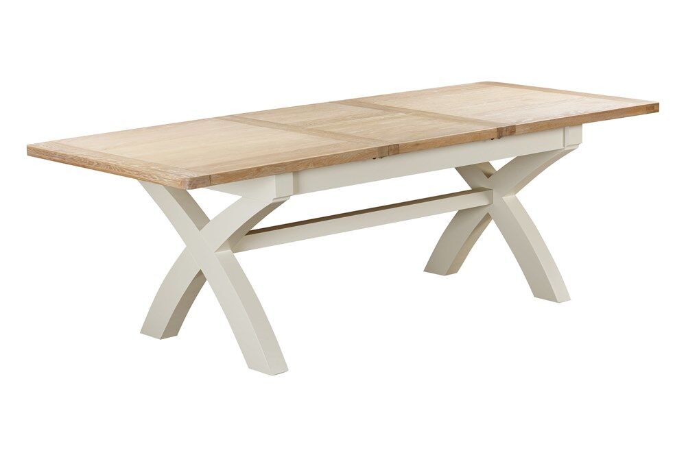 Foxington 180cm 240cm Cross Leg Extending Dining Table OWP Painted | Shackletons