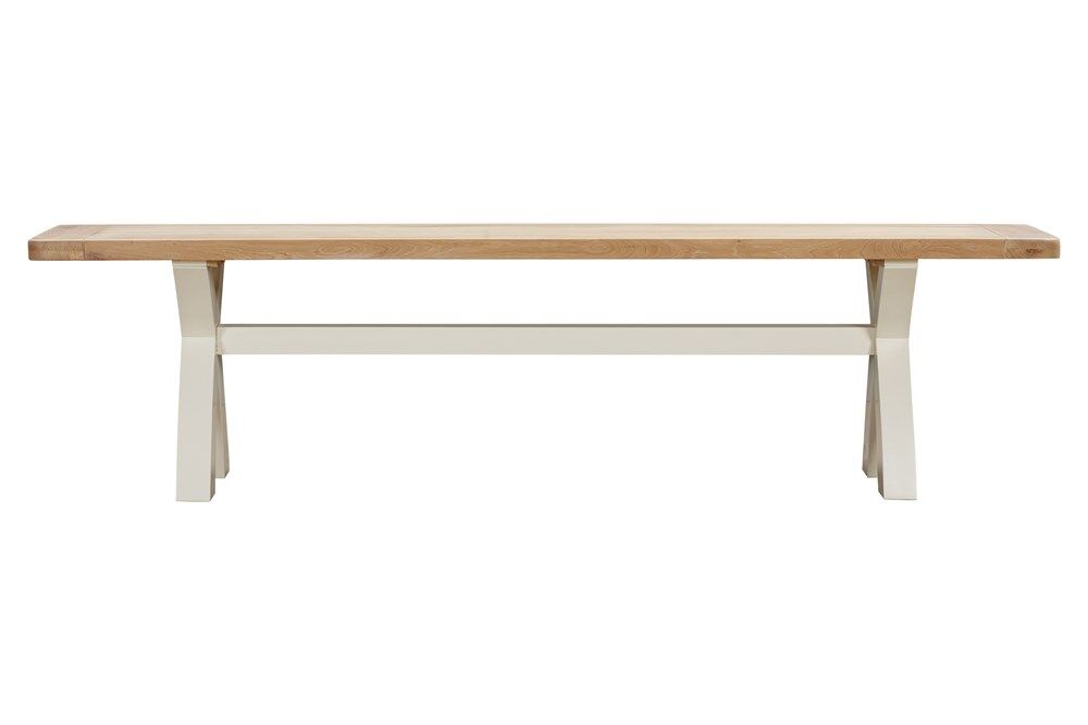 Foxington Cross Leg Dining Bench OWP Painted | Shackletons