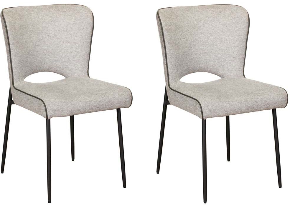 Pair of Baker Maya Dining Chairs Light Grey | Shackletons