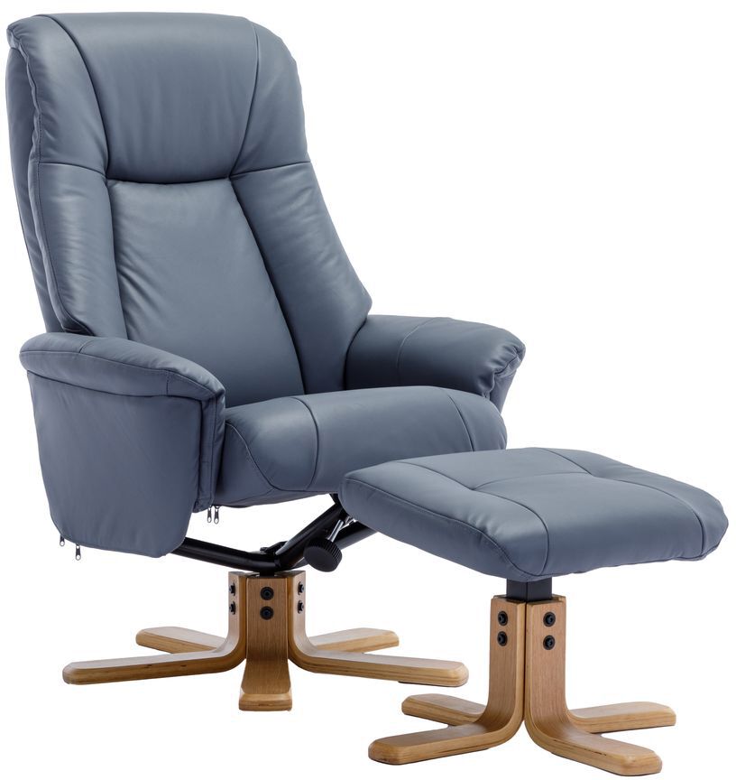 Hawaii Chair in Petrol Blue Leather | Shackletons