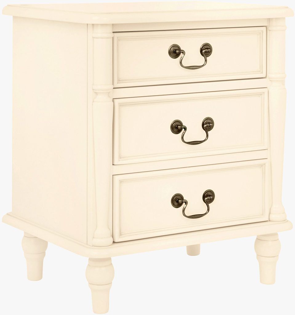 Laura Ashley Clifton 3 Drawer Bedside Chest in Ivory | Shackletons