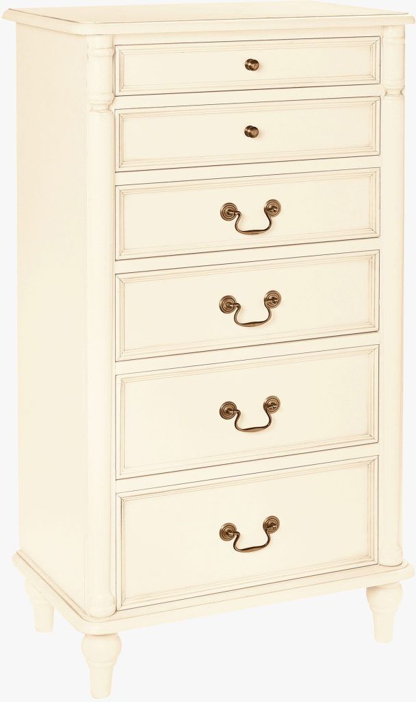 Laura Ashley Clifton 6 Drawer Tall Chest in Ivory | Shackletons