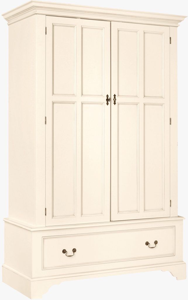 Laura Ashley Clifton 2 Door 1 Drawer Wardrobe in Ivory | Shackletons