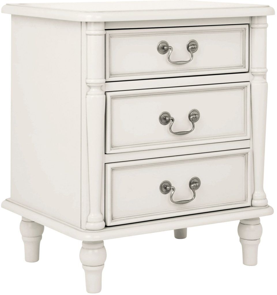 Laura Ashley Clifton 3 Drawer Bedside Chest in Dove Grey | Shackletons