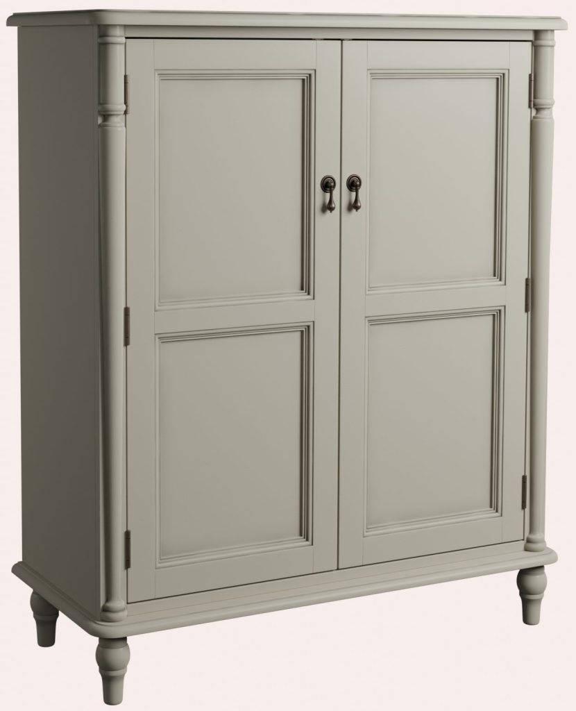 Laura Ashley Clifton 2 Door Shoe Storage Unit in Dove Grey | Shackletons