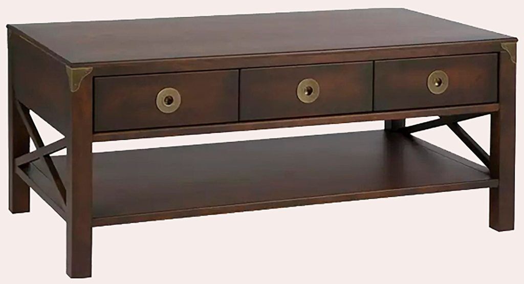 Laura Ashley Balmoral 3 Drawer Coffee Table in Chestnut | Shackletons