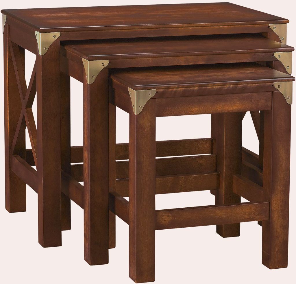 Laura Ashley Balmoral Nest of 3 Tables in Chestnut | Shackletons