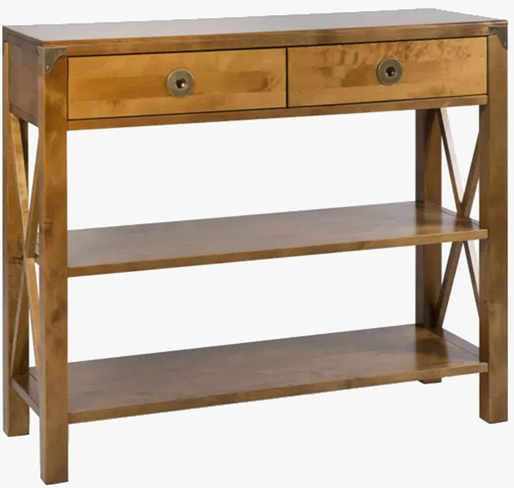 Laura Ashley Balmoral 2 Drawer Console Table in Honey | Shackletons