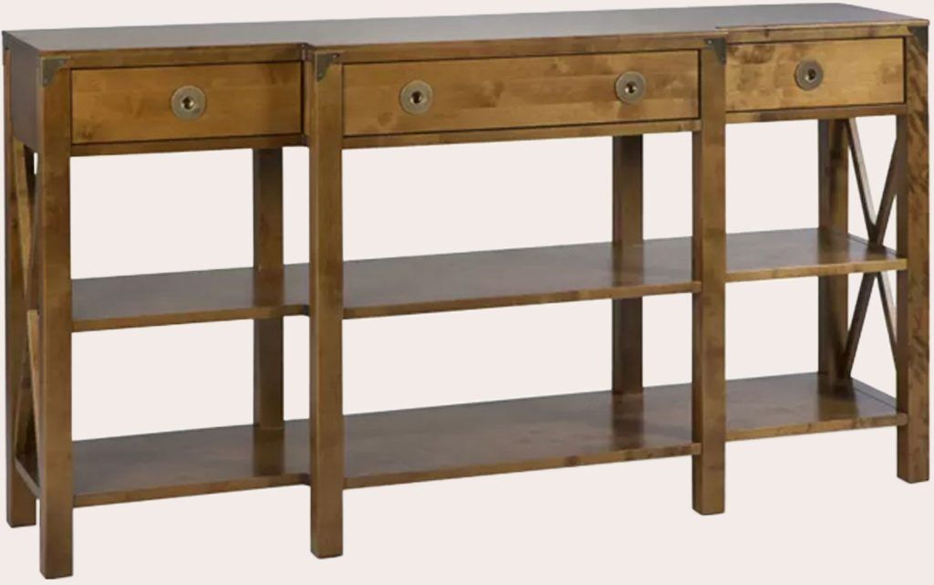 Laura Ashley Balmoral 3 Drawer Triple Console Table in Honey | Shackletons