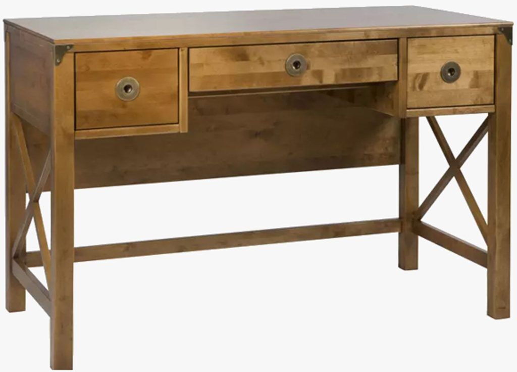 Laura Ashley Balmoral 3 Drawer Desk in Honey | Shackletons