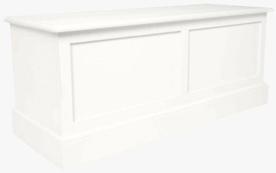 Laura Ashley Ashwell Blanket Box in Cotton White | Shackletons