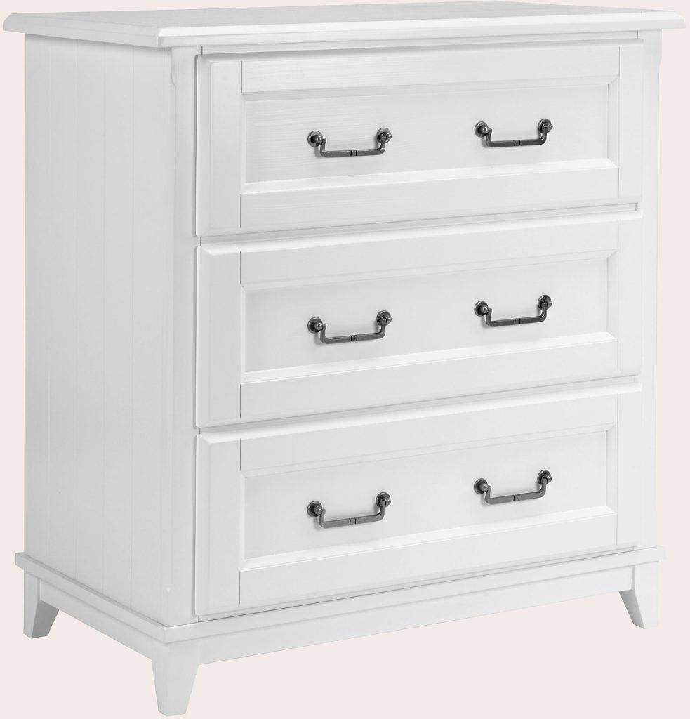 Laura Ashley Devon 3 Drawer Chest in White | Shackletons