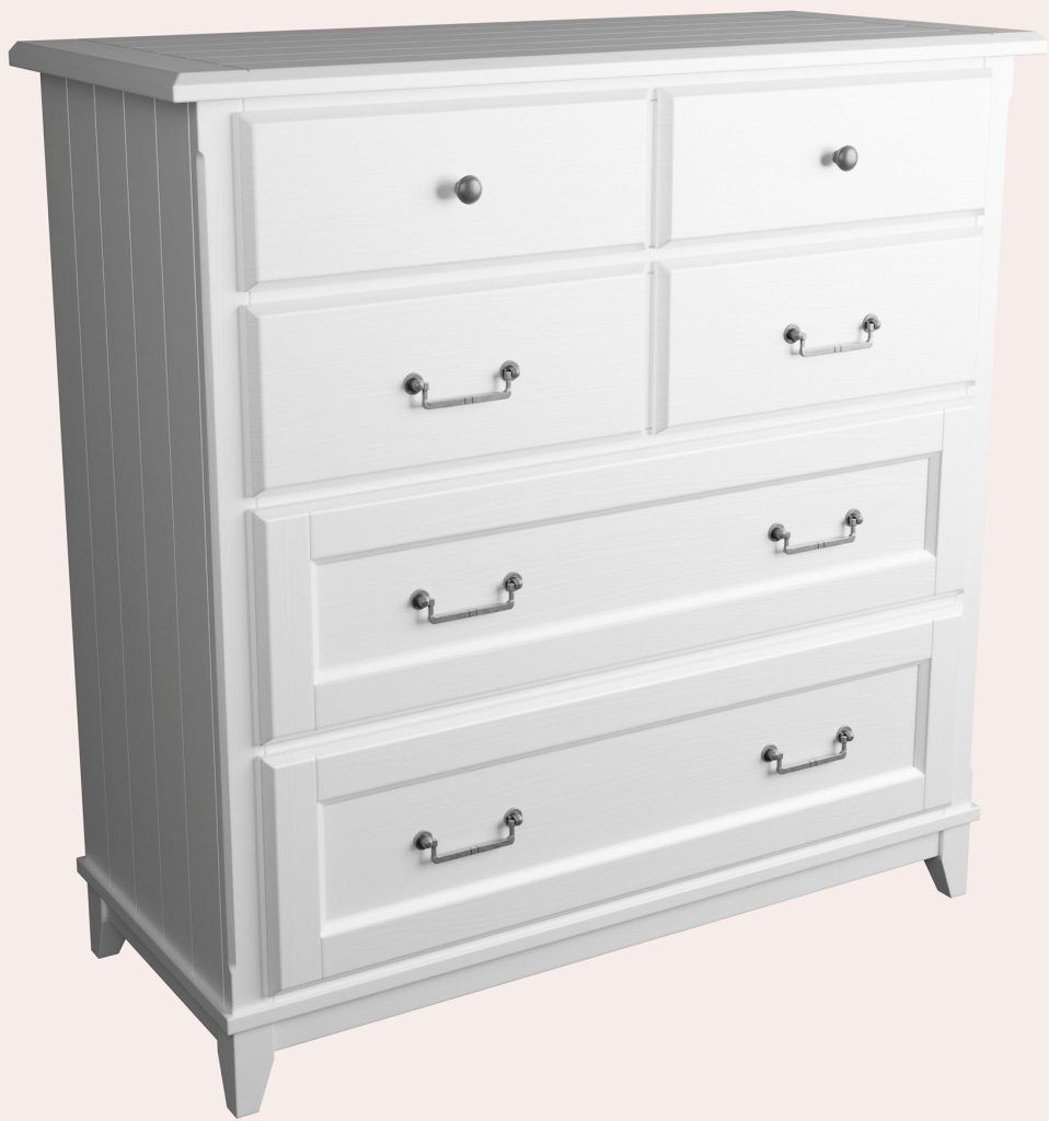 Laura Ashley Devon 4+2 Drawer Chest in White | Shackletons