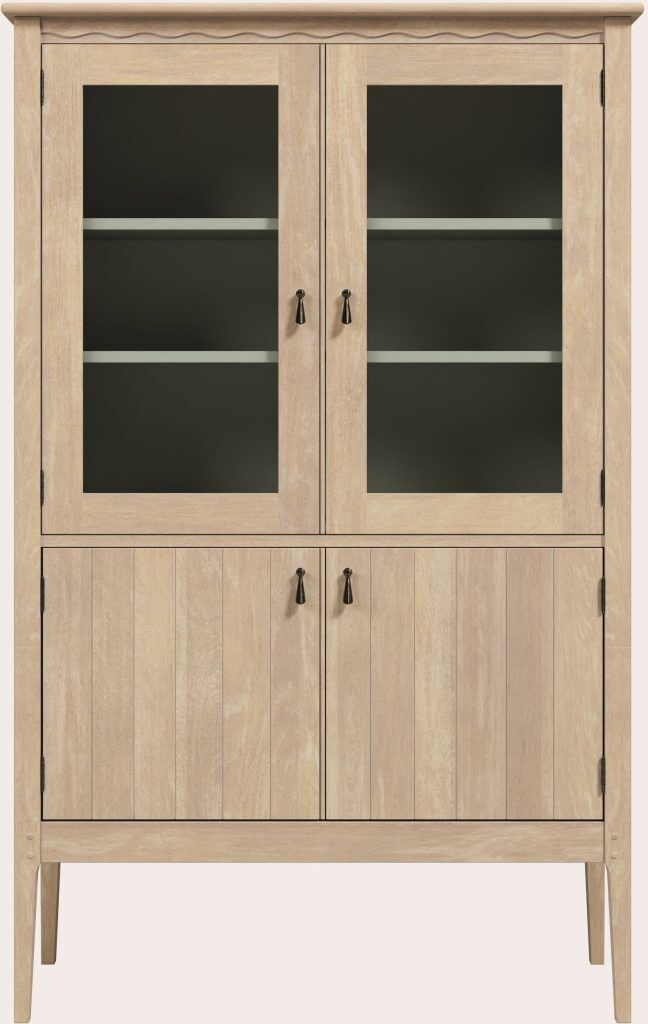 Laura Ashley Calford 4 Door Glazed Cabinet | Shackletons