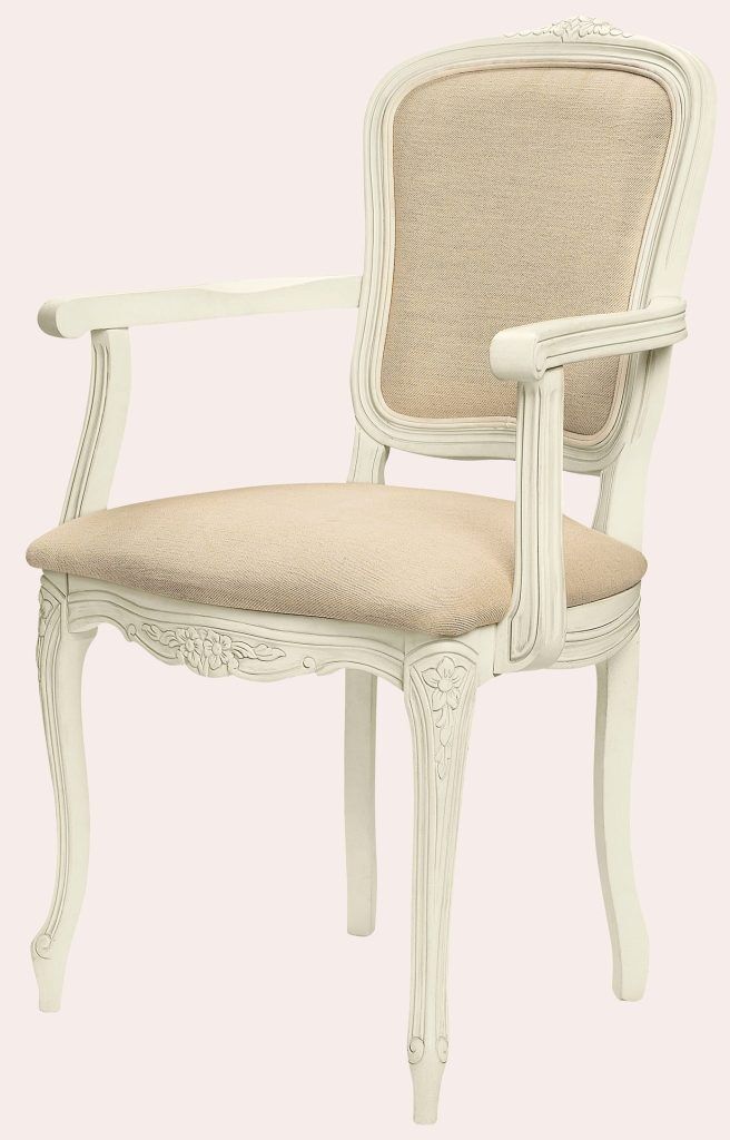 Laura Ashley Provencale Ivory Carver Chair in Linen | Shackletons