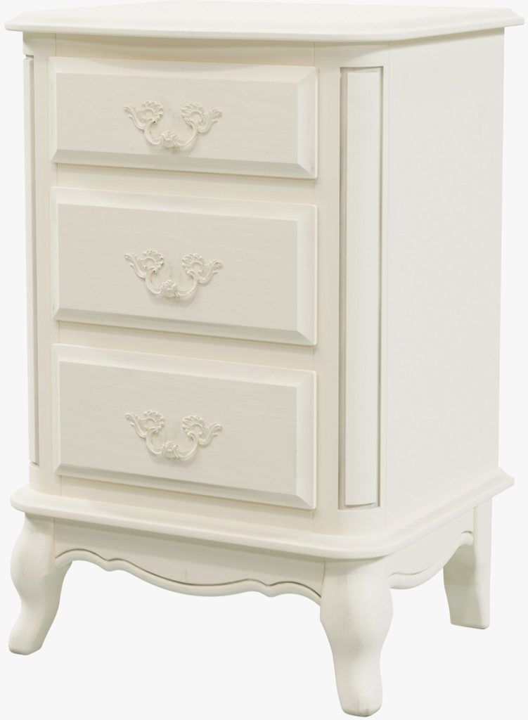 Laura Ashley Provencale Ivory 3 Drawer Bedside Chest | Shackletons