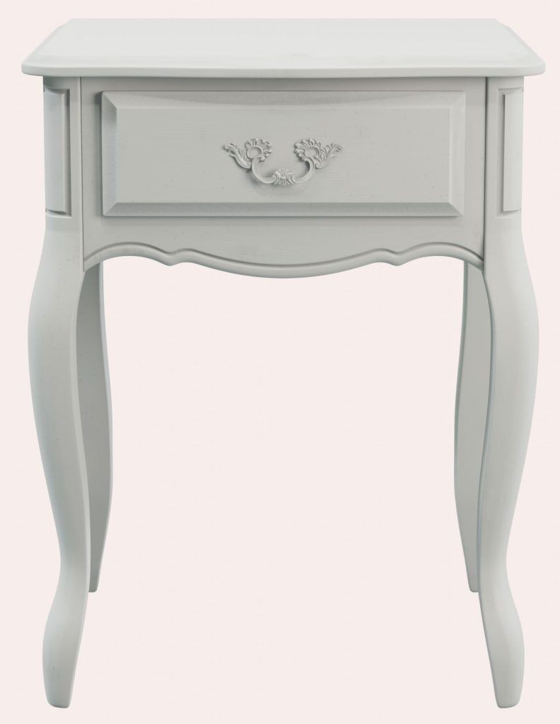 Laura Ashley Provencale Dove Grey 1 Drawer Side Table | Shackletons