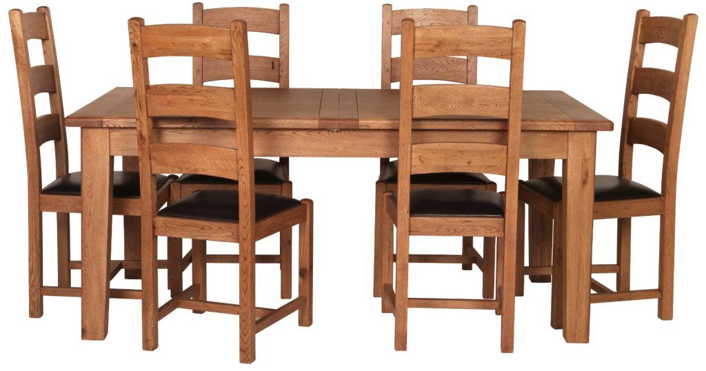 Carlton Furniture Rustic Manor 1500 Extending Dining Table and 6 Chairs | Shackletons