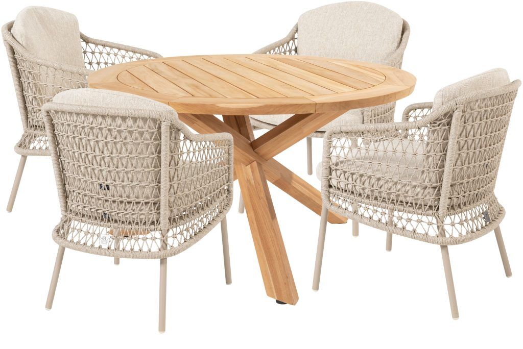 4 Seasons Outdoor Puccini 4 Seat Dining Set | Shackletons