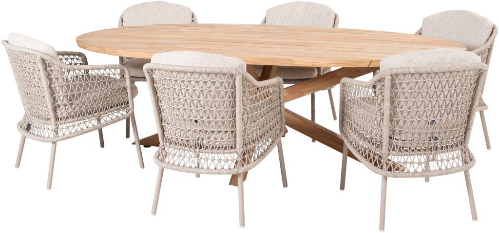 4 Seasons Outdoor Puccini 6 Seat Elipse Dining Set | Shackletons