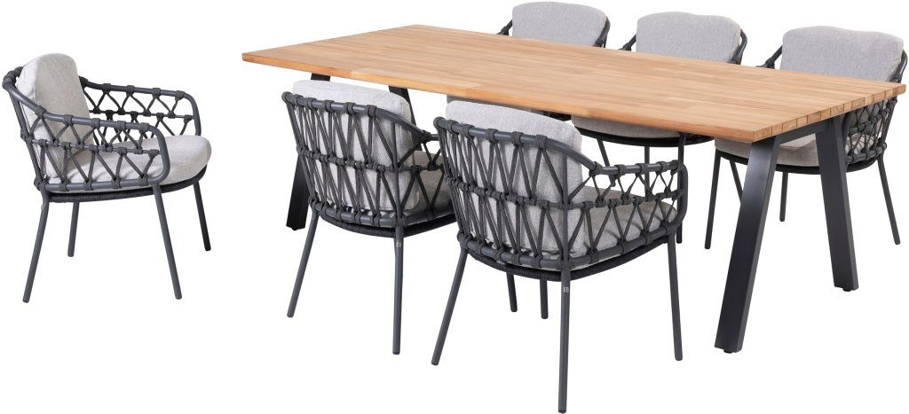 4 Seasons Outdoor Calpi 6 Seat Rectangular Dining Set | Shackletons