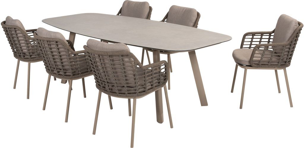 4 Seasons Outdoor Puglia 6 Seat Oval Dining Set | Shackletons