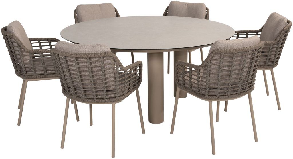 4 Seasons Outdoor Puglia 6 Seat Round Dining Set | Shackletons