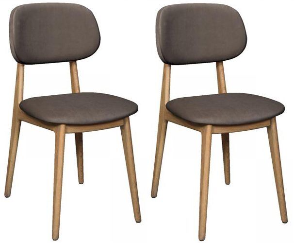 Pair of Carlton Furniture Bari Chairs   Plush Steel | Shackletons