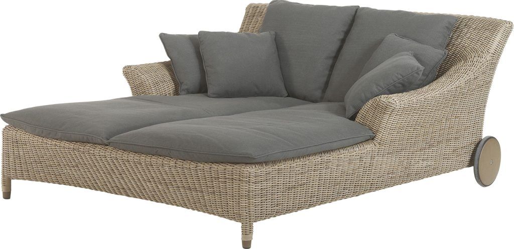 4 Seasons Outdoor Valentine Double Sunbed  in Pure Weave | Shackletons