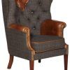 Kensington Wing Chair in Moreland Harris Tweed Fabric