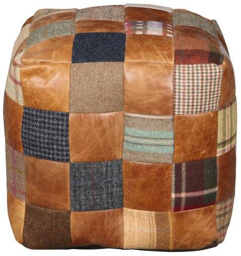 Bean Bag in Leather & Wool Mix