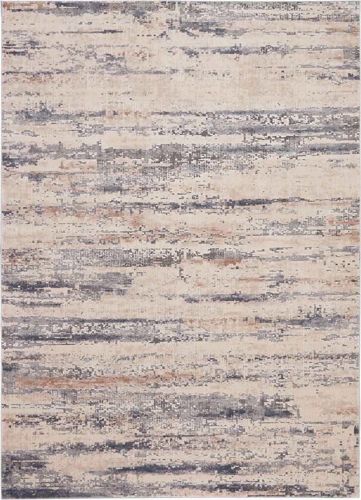 Nourison Rugs   Rustic Textures Circular RUS04 Rug in Beige  Grey   24m x 24m | Shackletons