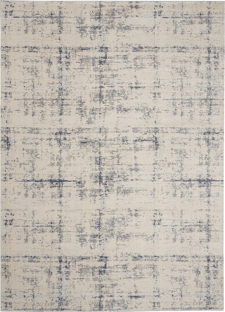 Nourison Rugs   Rustic Textures Rectanglular RUS06 Rug in Ivory  Blue   32m x 24m | Shackletons
