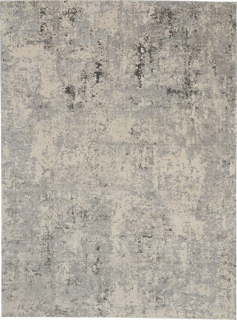 Nourison Rugs   Rustic Textures Rectanglular RUS07 Rug in Grey  Beige   32m x 24m | Shackletons