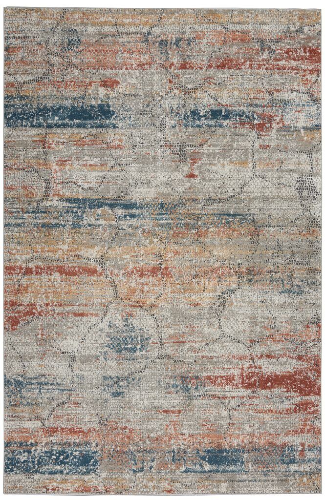 Nourison Rugs   Rustic Textures Rectanglular RUS11 Rug in Multicolour   22m x 16m | Shackletons