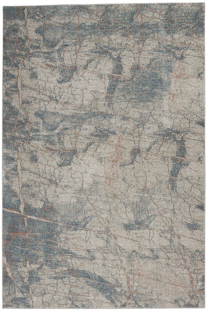 Nourison Rugs   Rustic Textures Rectanglular RUS15 Rug in Grey  Blue   18m x 12m | Shackletons