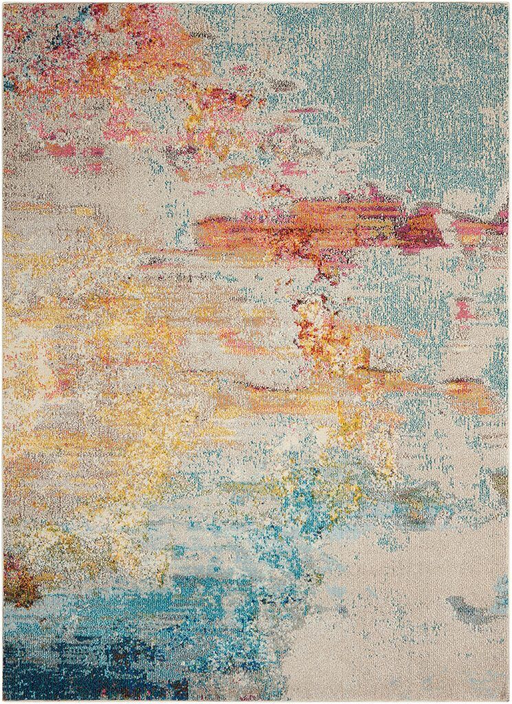 Nourison Rugs Celestial Rectangular Rug   114m x 066m in Sealife | Shackletons
